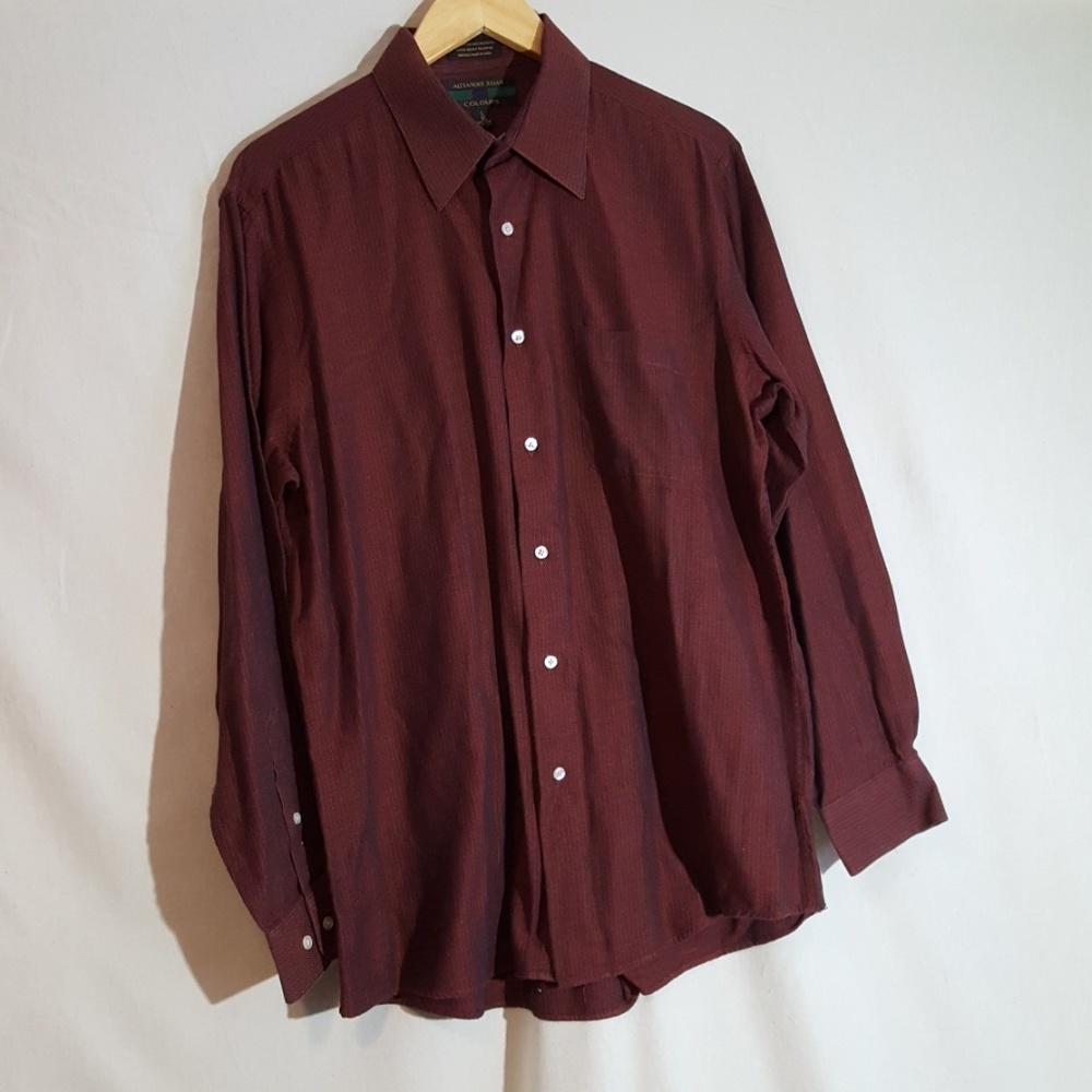 Red and black large button down